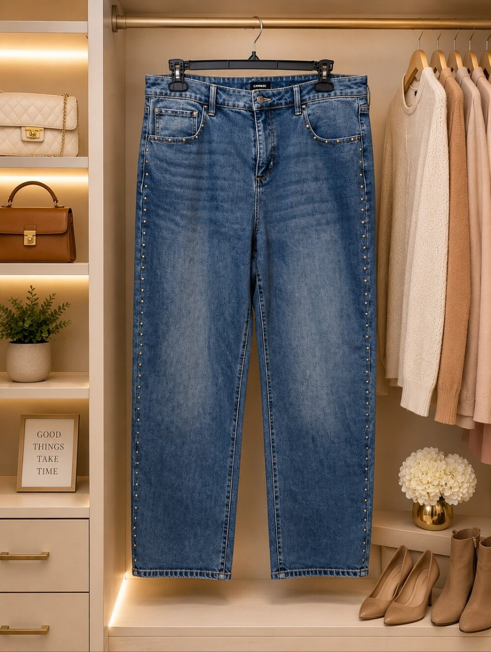 Express Women's Medium Blue Denim Jeans - Express